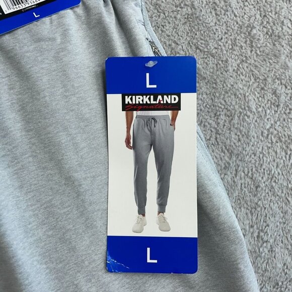 NEW Kirkland Signature Men's L Active Jogger Sweatpants Gray - Picture 4 of 8
